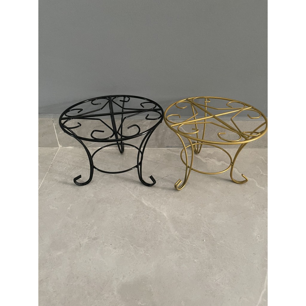 Chân đế kê chậu hoa sắt sơn tĩnh điện cao 22cm