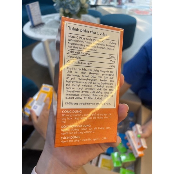 ✅ Sillaskin Vitamin C Ester C Extra 500mg sáng da mờ nám