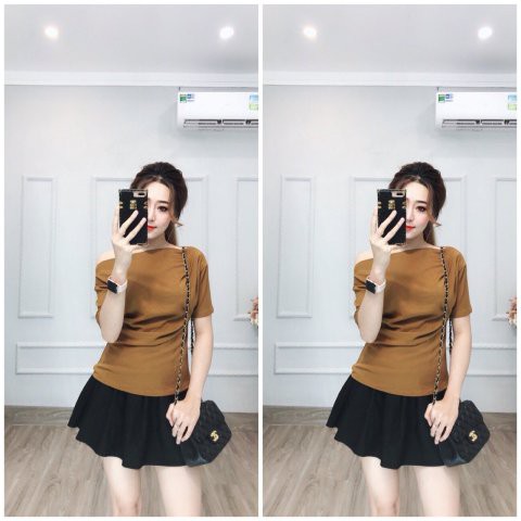Áo Lệch Vai Thun Bozip Cao Cấp ÁO THUN LÊCH VAI CAO CẤP
