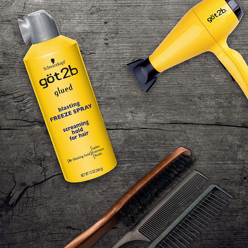 [BẢN MỸ 340g] Gel xịt giữ nếp tóc Got2b Schwarzkopf keo glued - Hity Beauty