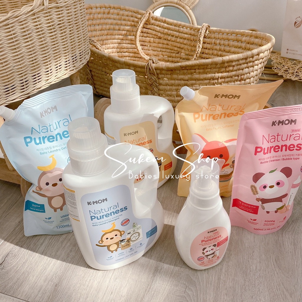 Nước Giặt Đồ Sơ Sinh Hữu Cơ Kmom HQ Dạng Túi 1300ML