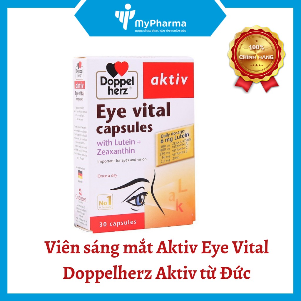 Viên sáng mắt Aktiv Eye Vital của Doppelherz Aktiv từ Đức