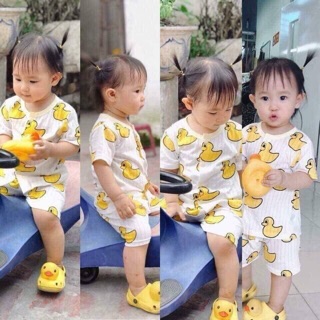 Bộ cotton giấy cộc tay cho bé