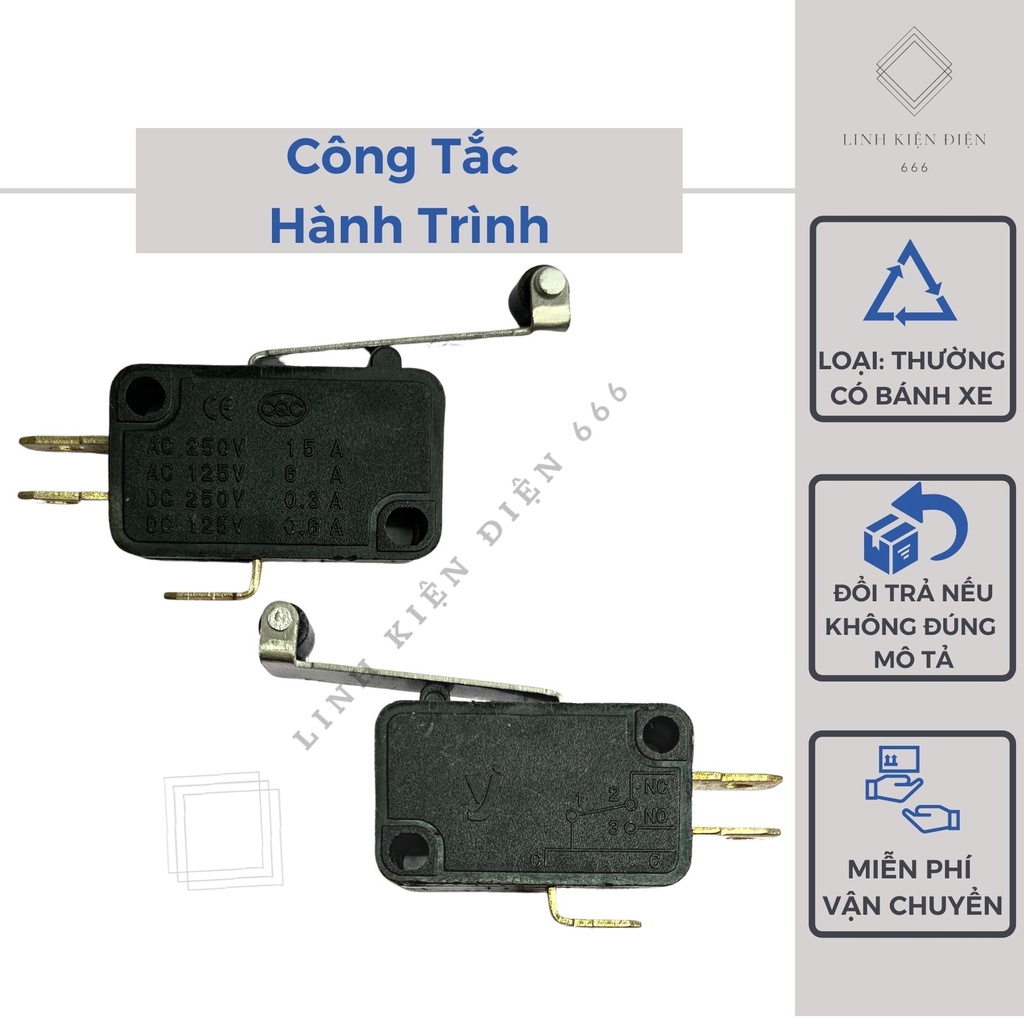 Công Tắc Hành Trình Mini 220v 3 chân Công Tắc Nồi Cơm Điện