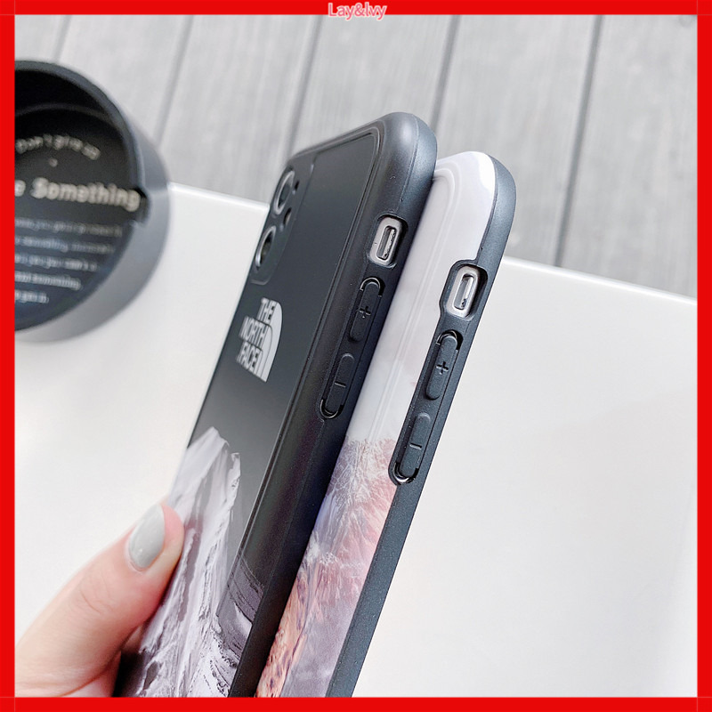 THE NORTH FACE Ốp Lưng Silicone Họa Tiết Núi Tuyết Tự Nhiên Thời Trang Cho Iphone7 / 8 Iphone 7plus / 8plus Iphone X Xs Xr Xsmax Iphone 11 11pro 11promax 12 12pro 12pro Max 12mini