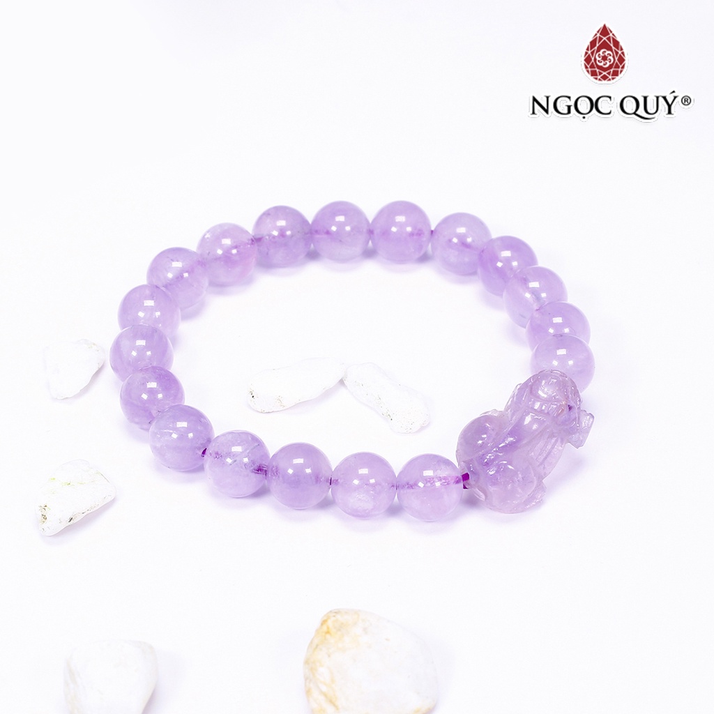 Vòng tay TA tím ngọc mix tỳ hưu - Ngọc Quý