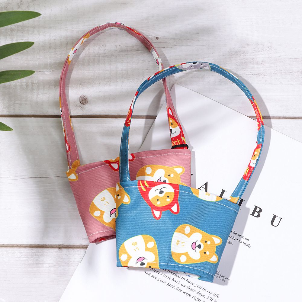 Túi Vải Canvas Đựng Cốc Cà Phê/Trà Cầm Tay Tái Sử Dụng Được Phong Cách Nhật Bản