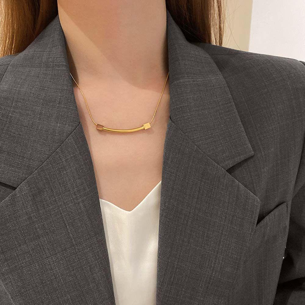 Dây Chuyền Mặt Thánh Giá Phong Cách Punk Hip Hop Cho Nữ|Vòng Tay Thép Titan Màu Trơn Thời Trang Hàn Quốc