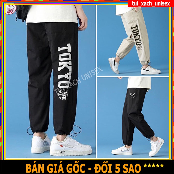 ❤️ VẢI ĐẸP ❤️ Quần Jogger Kaki Túi nam nữ rút gấu MÀU đen kem dài thể thao
