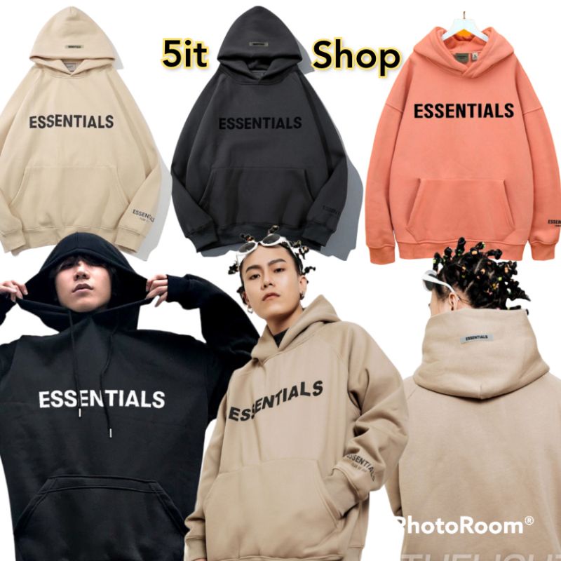 🔥(Đu Trend)💥 áo Hoodie ESSENTIALS vải nỉ bông nón 2 lớp có logo cao su nổi siêu đẹp | BigBuy360 - bigbuy360.vn