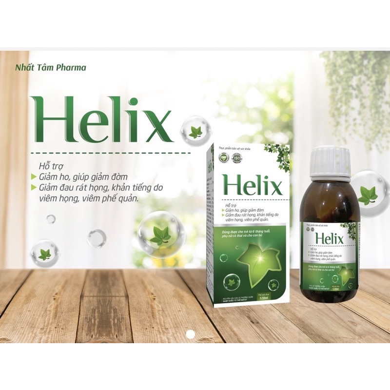 Helix - 120ml - hỗ trợ giảm ho, giảm đờm, giảm đau rát họng, khản tiếng