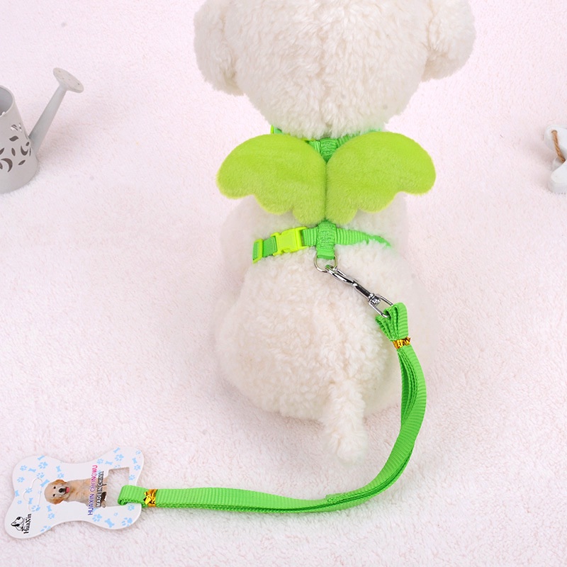 Vật Nuôi Dễ Thương Và Bền Dây Xích Hình Cánh Thiên Thần Nhỏ Và Mèo Vừa Và Nhỏ / Dây Xích Hình Chữ I Màu Kẹo + Bộ Dây đeo Ngực