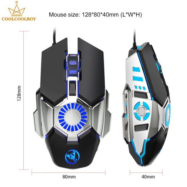 [COD] 7 Colors Change Wired Gaming Mouse 6 Modes Adjustable Ergonomic Computer Mouse Gamer Mice 6400dpi