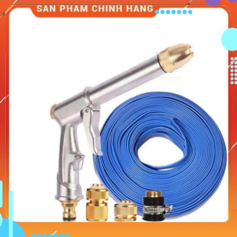 ❤️ Vòi nước vòi phun nước rửa xe tưới cây tăng áp thông minh + bộ dây bơm nước cao cấp TLG 206810 đầu đồng,cút đồng ❤️