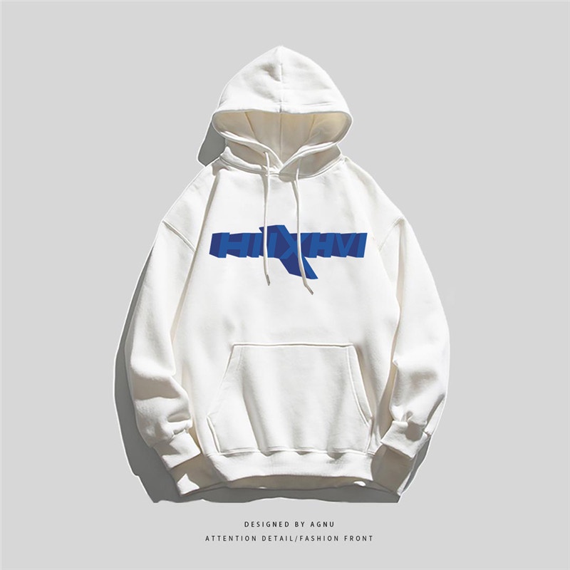 NRVP Áo Khoác Hoodie Tay Dài Dáng Rộng In Họa Tiết Phong Cách Hàn Quốc Dành Cho Nam Nữ