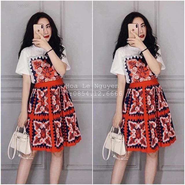Set áo và chân váy thổ cẩm