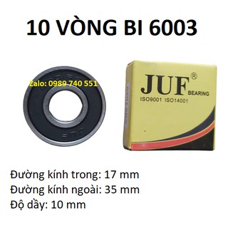 10 vòng bi 6003 juf