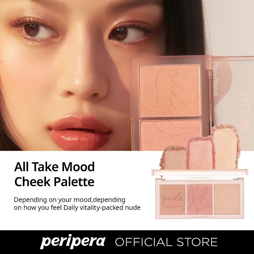 Phấn Má Peripera All Take Mood Cheek Palette 01 Nude Is Mood 15G