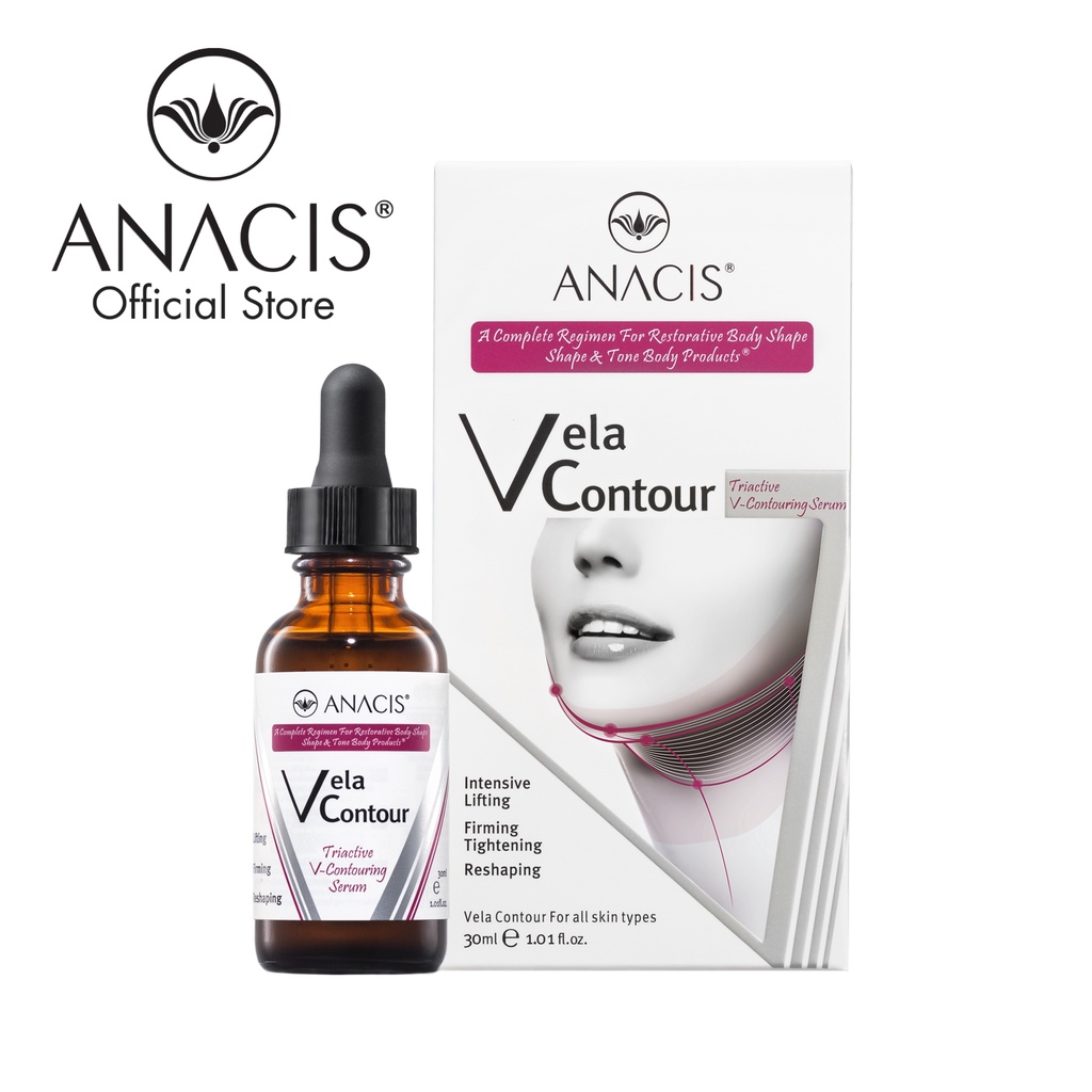 Serum nâng cơ và giảm mỡ vùng nọng cằm, hỗ trợ trẻ hóa làn da Vela Contour V Contouring Serum thương hiệu Anacis 30ml