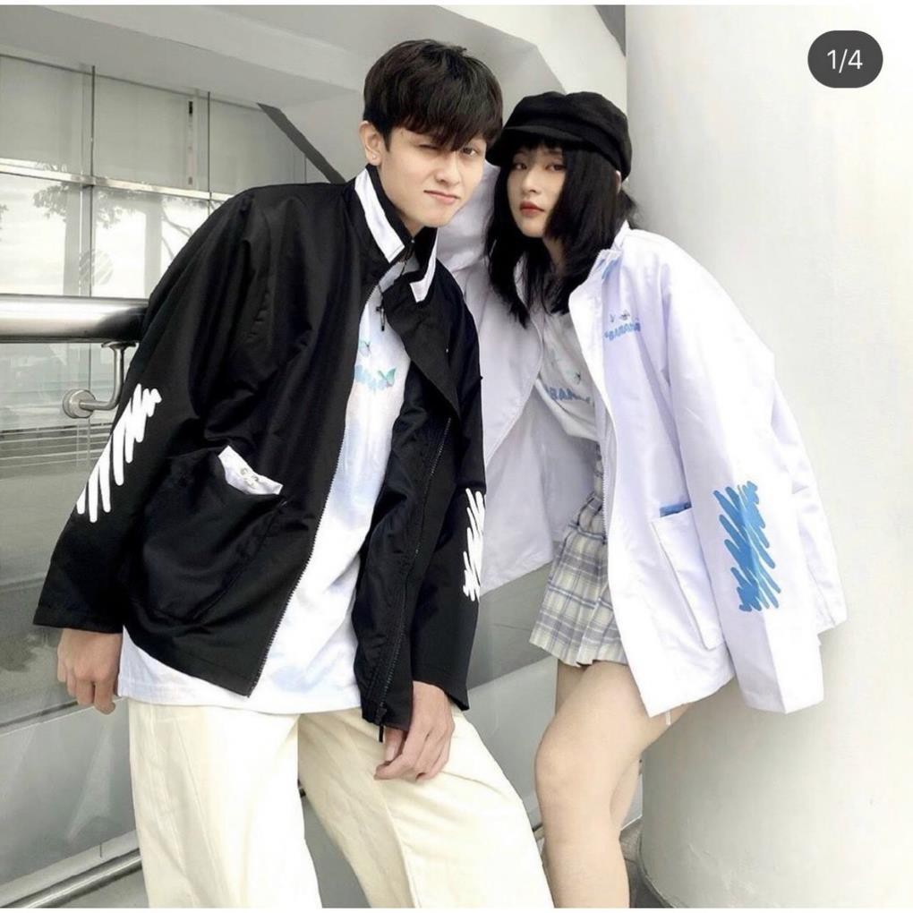 Áo Khoác Dù Chống Nắng XUKA SHOP Dành Cho Nam Cho Nữ Có 2 Màu Unisex Form Rộng In Hình Jacket Banawa