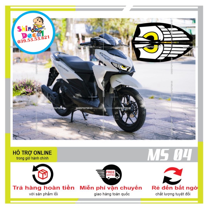 SHINDECAL- TEM DÁN ĐÈN SƯƠNG MÙ XE VARIO 2017 (DECAL TRONG SUỐT) MS 04