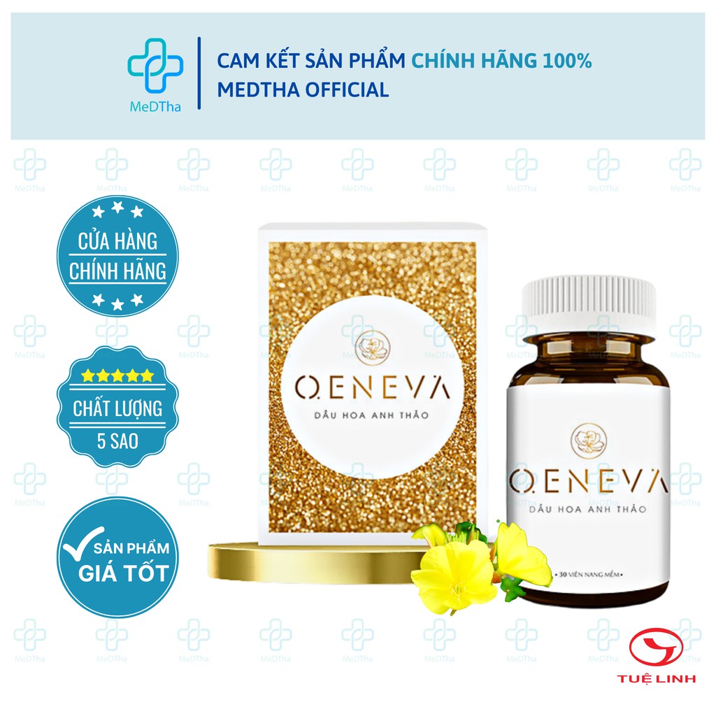 Dầu Hoa Anh Thảo OENEVA - Tuệ Linh Lọ 30 viên nang Chính Hãng