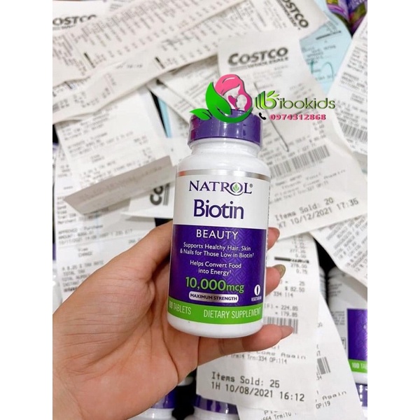 Viên uống mọc tóc biotin mỹ 10.000mg - ảnh sản phẩm 1