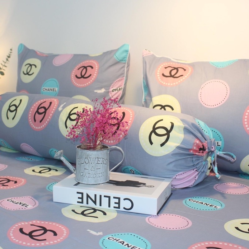 Drap Thắng lợi cao cấp cotton 100% ( chuẩn logo) mẫu CHANEL HỒNG | BigBuy360 - bigbuy360.vn