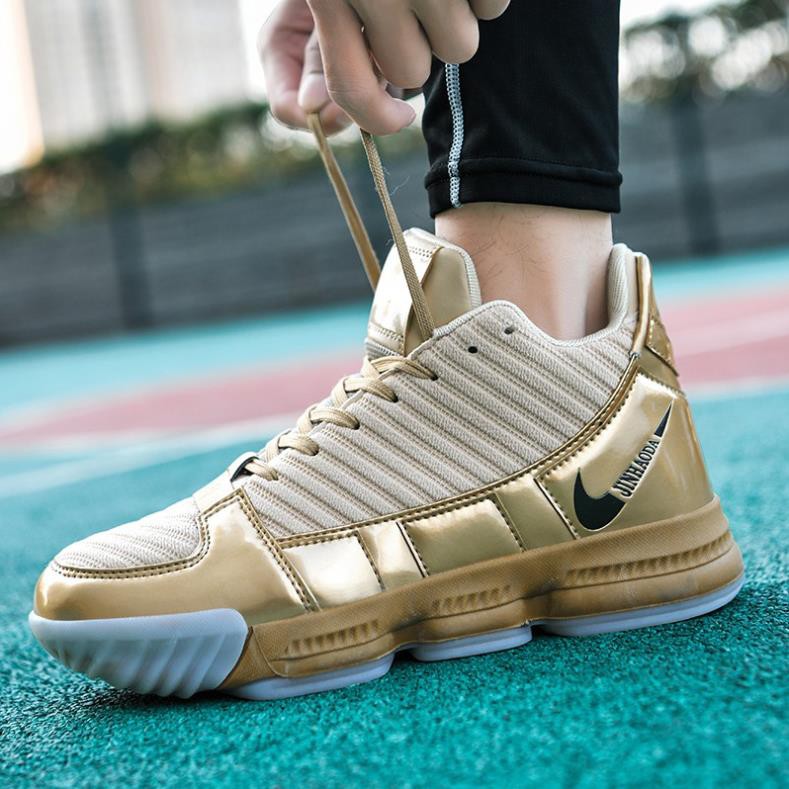 ( Chất lượng ) Golden Basketball Shoes Giày Bóng Rổ NBA Superstar LeBron James High-top shoes Lakers LBJ Soldier * new .