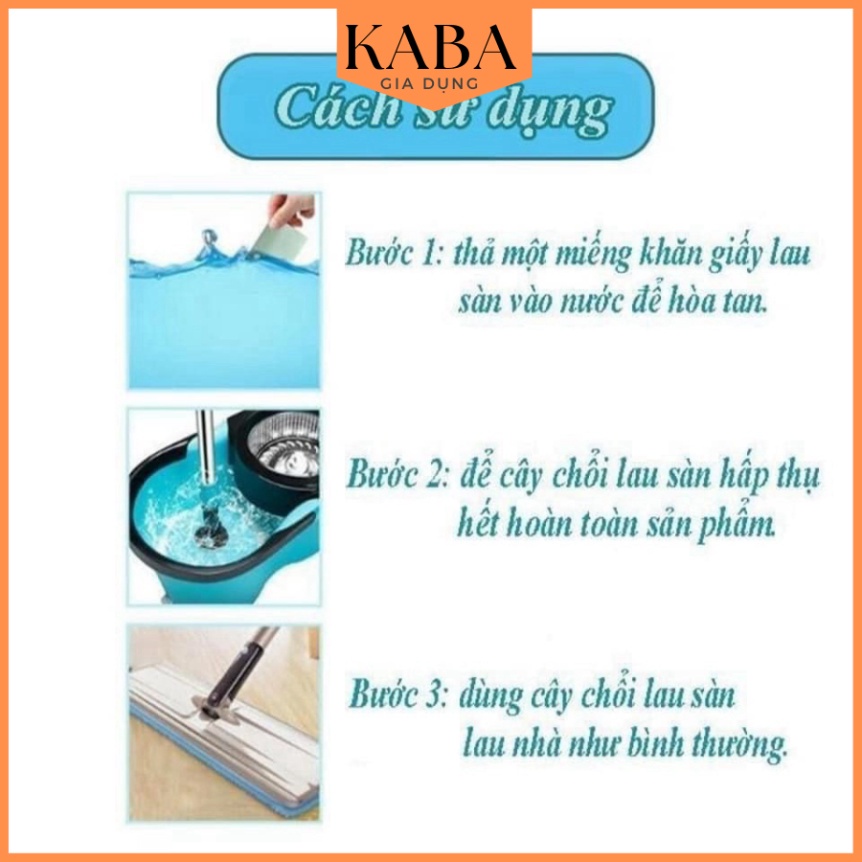 30 Giấy lau sàn nhà, tẩy sạch vết bẩn, diệt khuẩn, hương thơm tự nhiên KABA