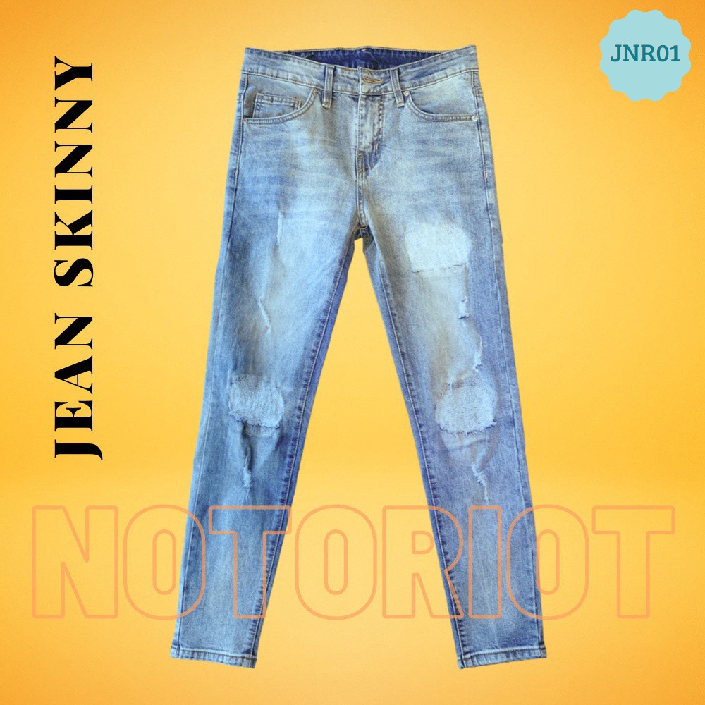 Quần Jean Nam Cao Cấp Notoriot Skinny Kiểu Xước JNR01