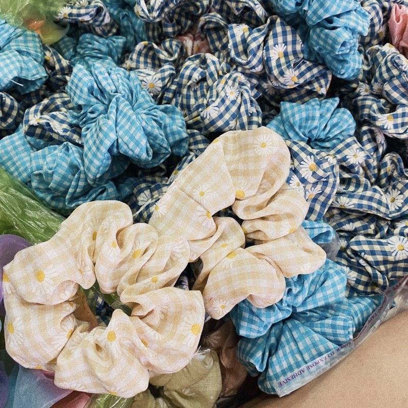 Ảnh thật Scrunchies cột tóc nhiều mẫu xinh. tráy cây, hoa cúc, voan cầu vồng .From đẹp may đẹp