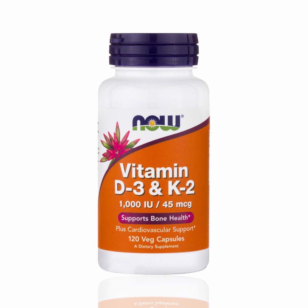 Thực Phẩm Bổ Sung NOW Vitamine D-3 & K-2, 1000IU/45MCG - 120 viên