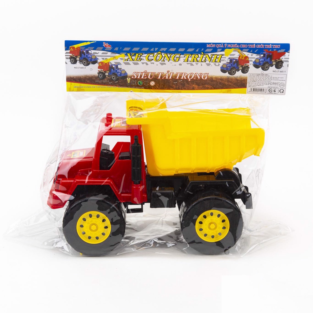 Xe ben công trình 665-1 đồ chơi bé trai