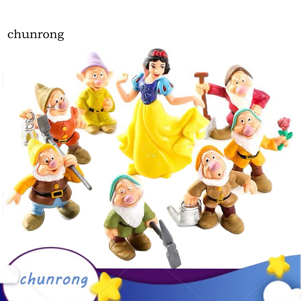 Cr Set 8 Mô Hình Nàng Bạch Tuyết Và Bảy Chú Lùn Đáng Yêu Trang Trí Nội Thất