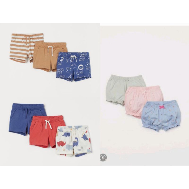 Set 3 quần đùi bé gái/bé trai HM