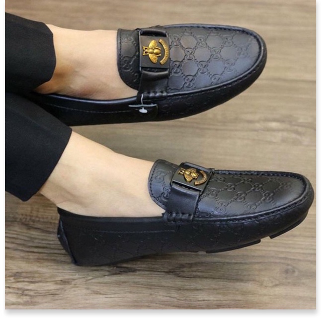 𝔹𝕆𝕊𝕊 𝕊ℍ𝕆𝔼𝕊 ⚜️ Giầy lười da mọi ong sần mác ong vàng nam mới