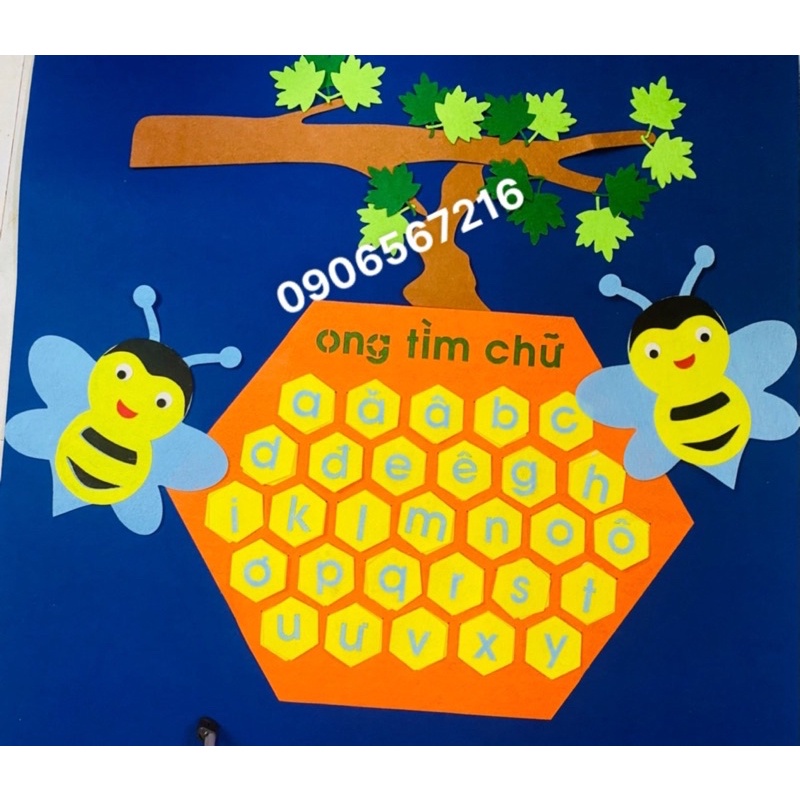 Ong tìm chữ - Đồ chơi mầm non - CHỮ CÁI
