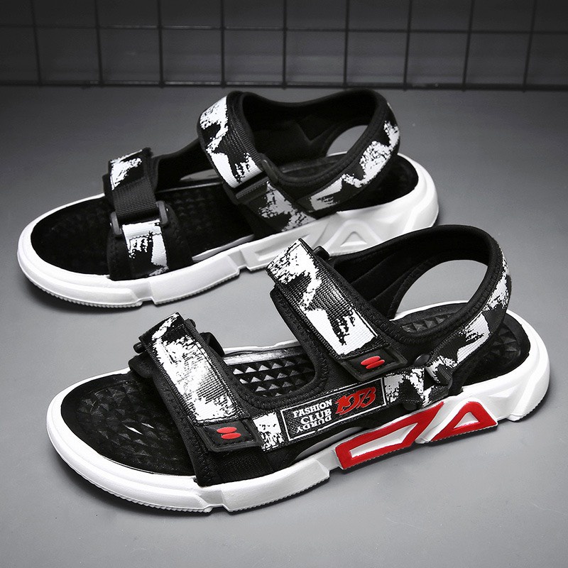 Sandal nam quai hậu học sinh Họa Tiết CLUBB 2 màu cực đẹp