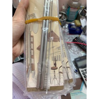 Combo 2 ống hút + cọ rửa inox 304 thân thiện với môi trường