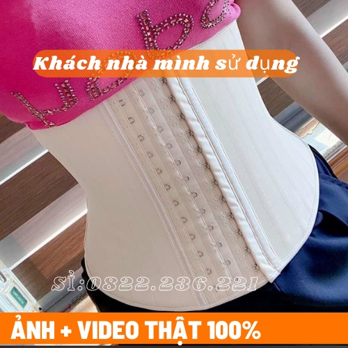Đai nịt bụng, gen nịt bụng  latex 25 xương  định hình eo chống đau mỏi gù lưng