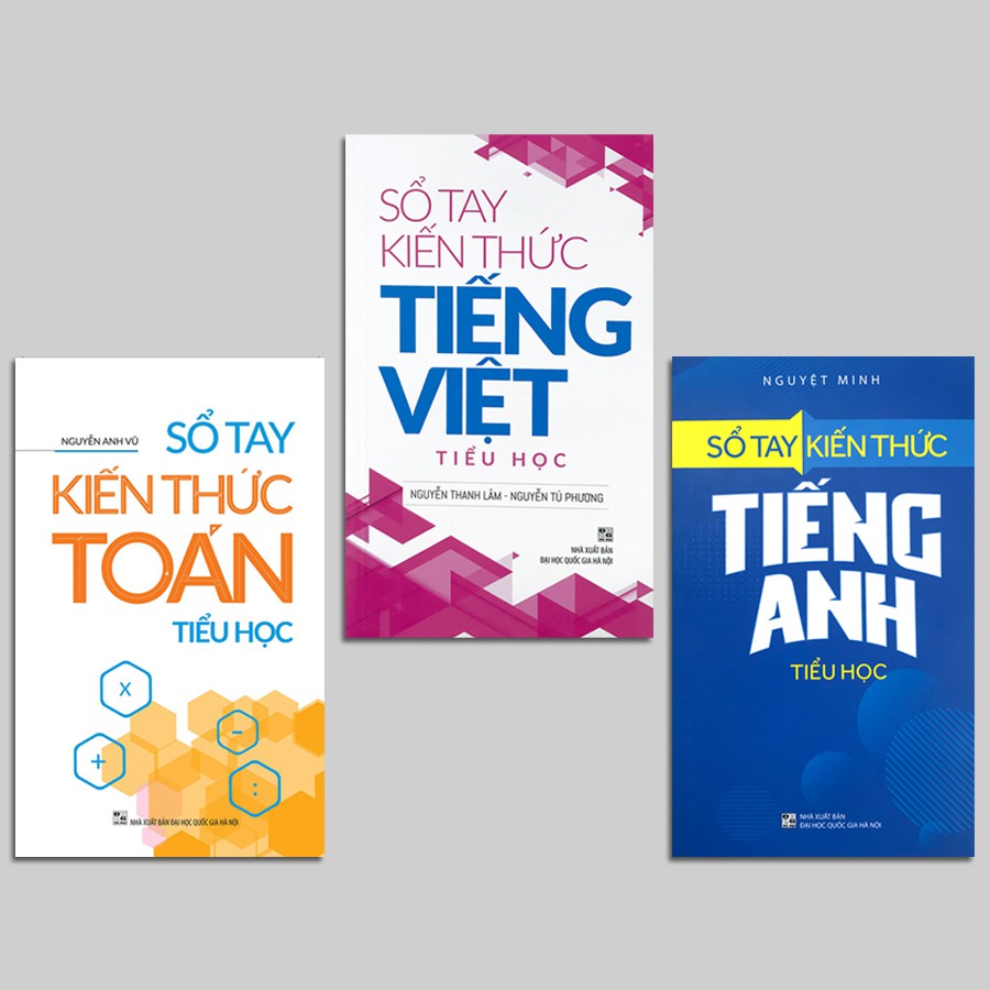 Sách - Sổ Tay Kiến Thức Toán + Tiếng Việt + Tiếng Anh Tiểu Học ( Lẻ tùy chọn)
