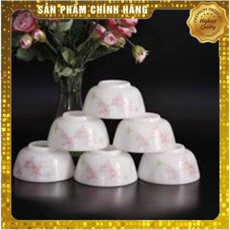 Hộp 6 bát cơm/chén cơm đáy to thuỷ tinh ngọc cao cấp USA Home Set, nhập khẩu Thái Lan, an toàn cho sức khỏe_KokiaHome