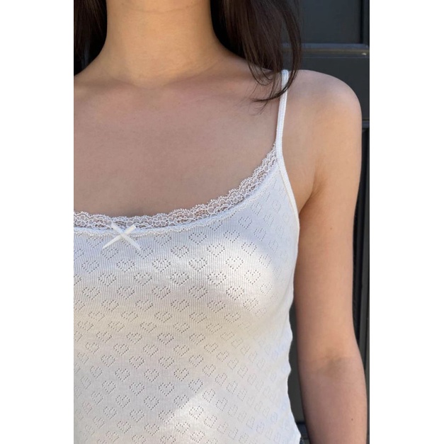 Áo hai dây viền ren Skylar Lace Eyelet Tank