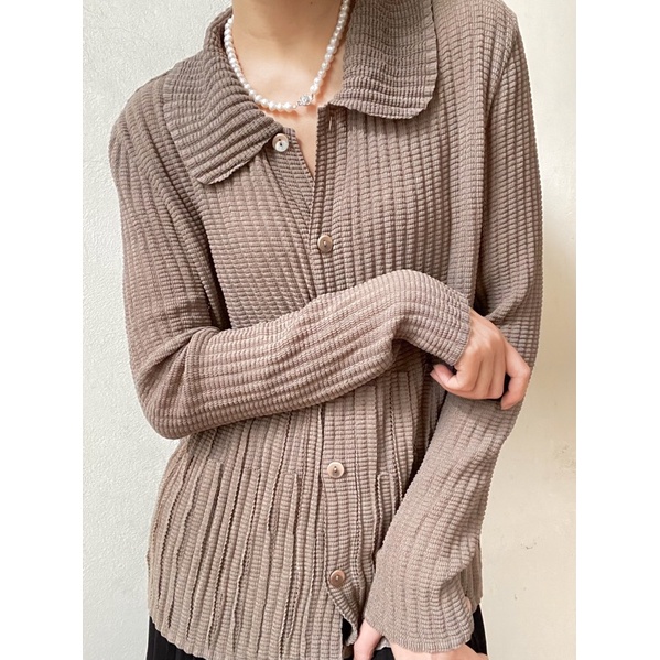 Pleated Shirt/Áo sơ mi nhún sọc