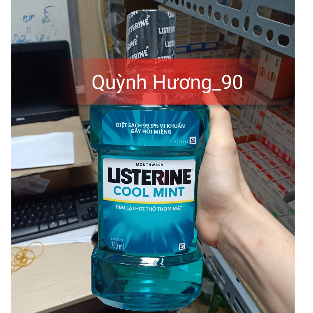 Nước súc miệng LISTERINE 750ML hương bạc hà thơm mát