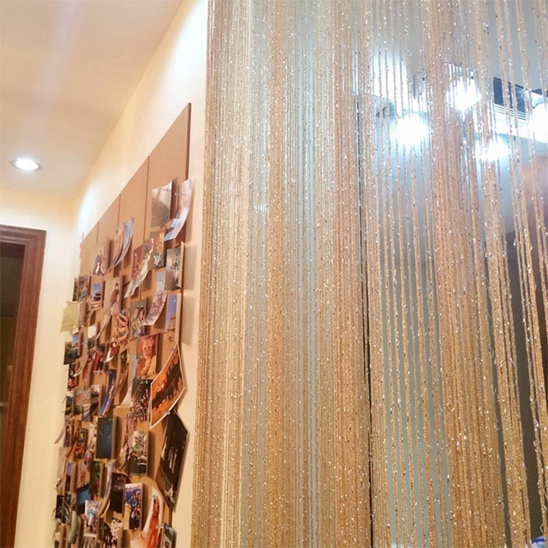 Rèm Cửa Sổ Dạng Chuỗi Hạt Da Bạc Trang Trí 1M*2m