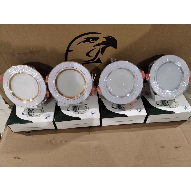 🐒🐒HÀNG LOẠI 1 Đèn Led âm trần ánh sáng trắng VIỀN VÀNG, VIỀN BẠC 7w phi 90