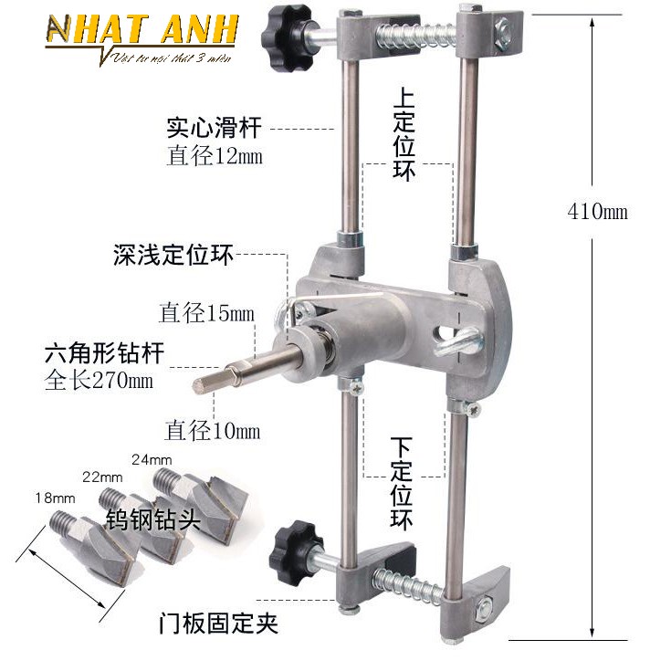 Bộ cữ khoan khóa cửa, bộ cữ đục ổ khoá cửa loại cao cấp_Vật tư nội thất 3 miền