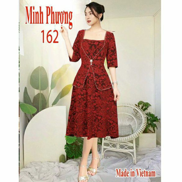 ĐẦM TRUNG NIÊN DỰ TIỆC - SANG TRỌNG DÁNG SUÔN XÒE MÃ 162